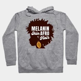 Melanin Skin Afro Hair Hoodie